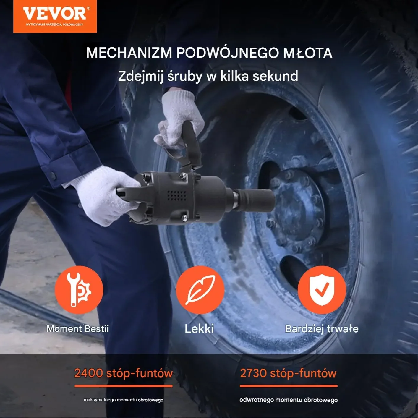 Klucz udarowy pneumatyczny 6000 obr./min - obrazek 6