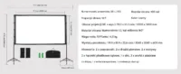 Ekran projekcyjny 100 cali z statywem 16:9 4K kino domowe plener