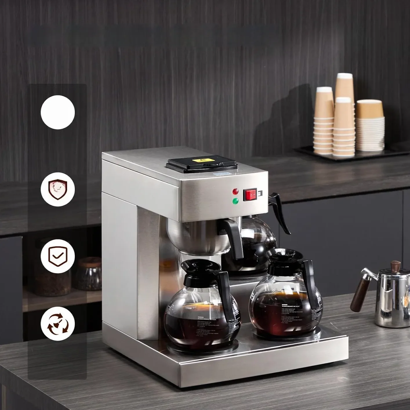 Ekspres Przelewowy do Gastronomii – 3 Podgrzewacze - obrazek 6