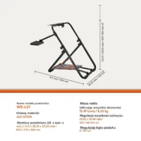 Stojak do kierownicy gamingowy składany regulowany uniwersalny symulator