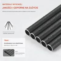 Dzwonki wiatrowe aluminiowe 1219 mm Czarne