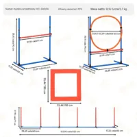 Sprzęt do treningu zwinności dla psa 4 elementów - płotki tunele