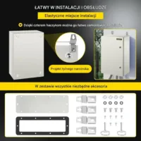 Skrzynka elektryczna rozdzielnia obudowa metalowa 60x40x25 cm IP66