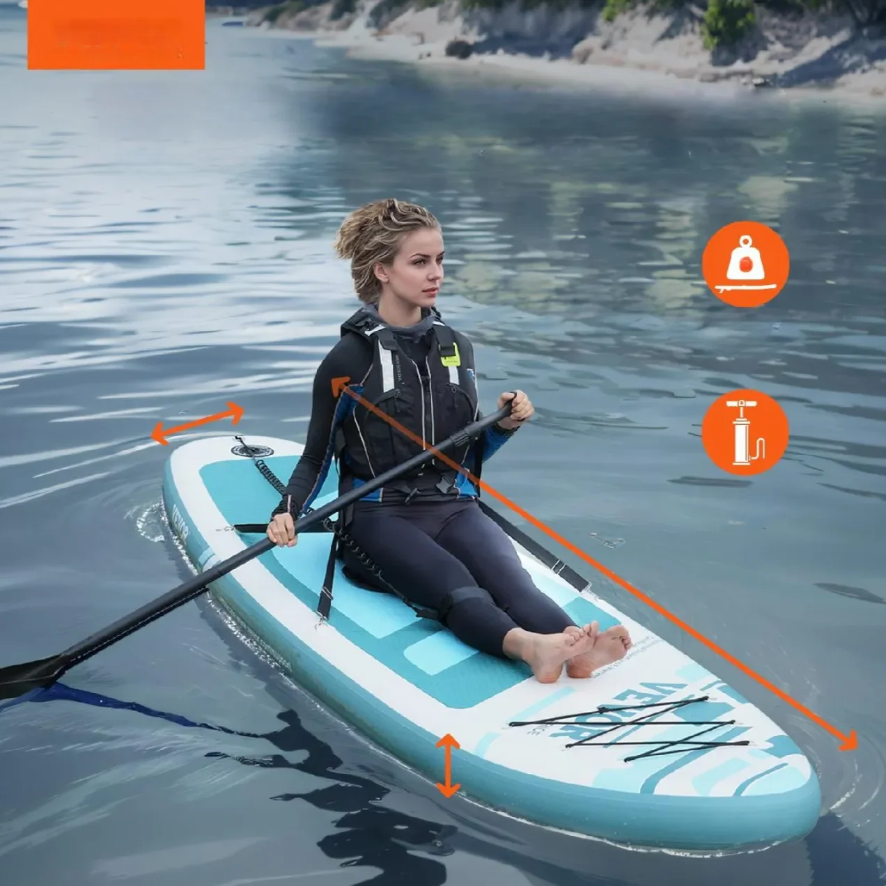 Deska sup do pływania pompowana stand up paddle 304cm - obrazek 4