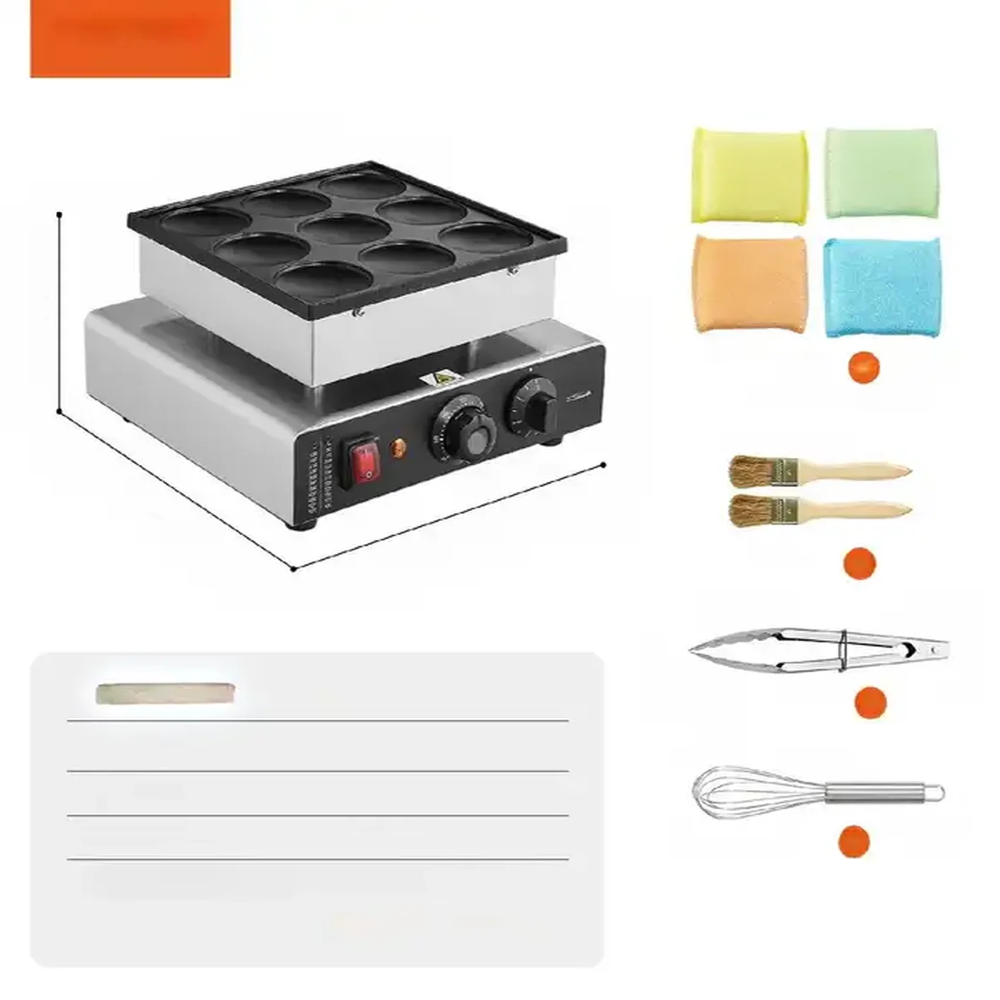 Gofrownica do Poffertjes holenderskich naleśników naleśnikarka 9 szt 1700W - obrazek 5