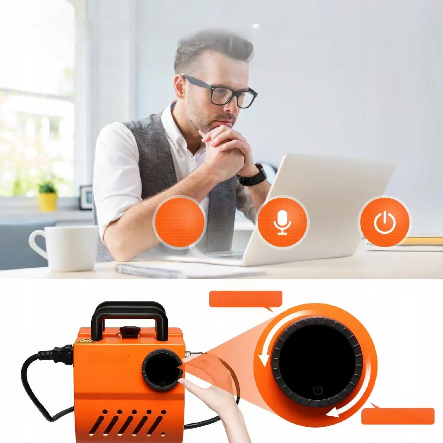 Prasa do sublimacji kubków 350W z rękawicami – komplet do druku 8,7cm - obrazek 5