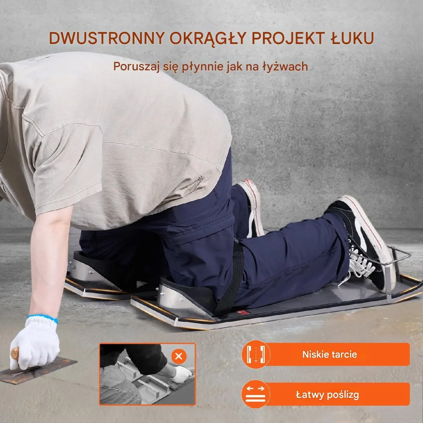 Stalowe Nakolanniki do Betonu z Paskami Mocującymi 747 x 255 mm - obrazek 2