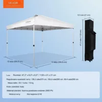 Pawilon handlowy altana namiot ogrodowy na taras do ogrodu daszek 3x3m