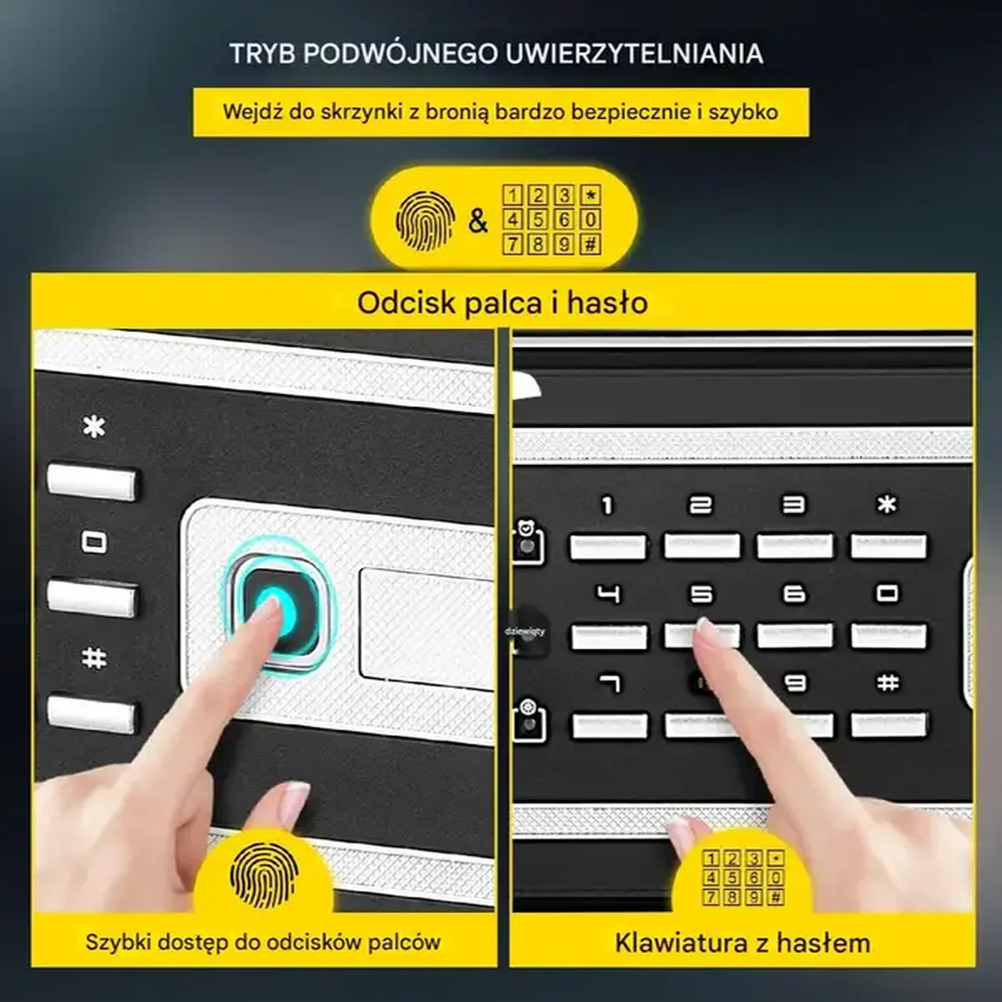 Domowy sejf kasetka zamek elektroniczny Kasa Pancerna 22,6 L - obrazek 4