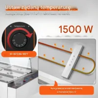 Podgrzewacz do Żywności 9 x 4,7 L Elektryczny Komercyjny z Szybą do Baru