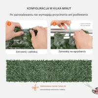 Sztuczny żywopłot bluszcz 4m zielony dekoracja ogród balkon taras