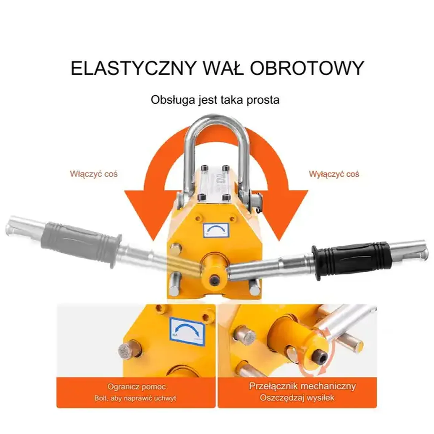 Chwytak magnetyczny do blach magnes podnośnik magnetyczny 2000 kg - obrazek 3