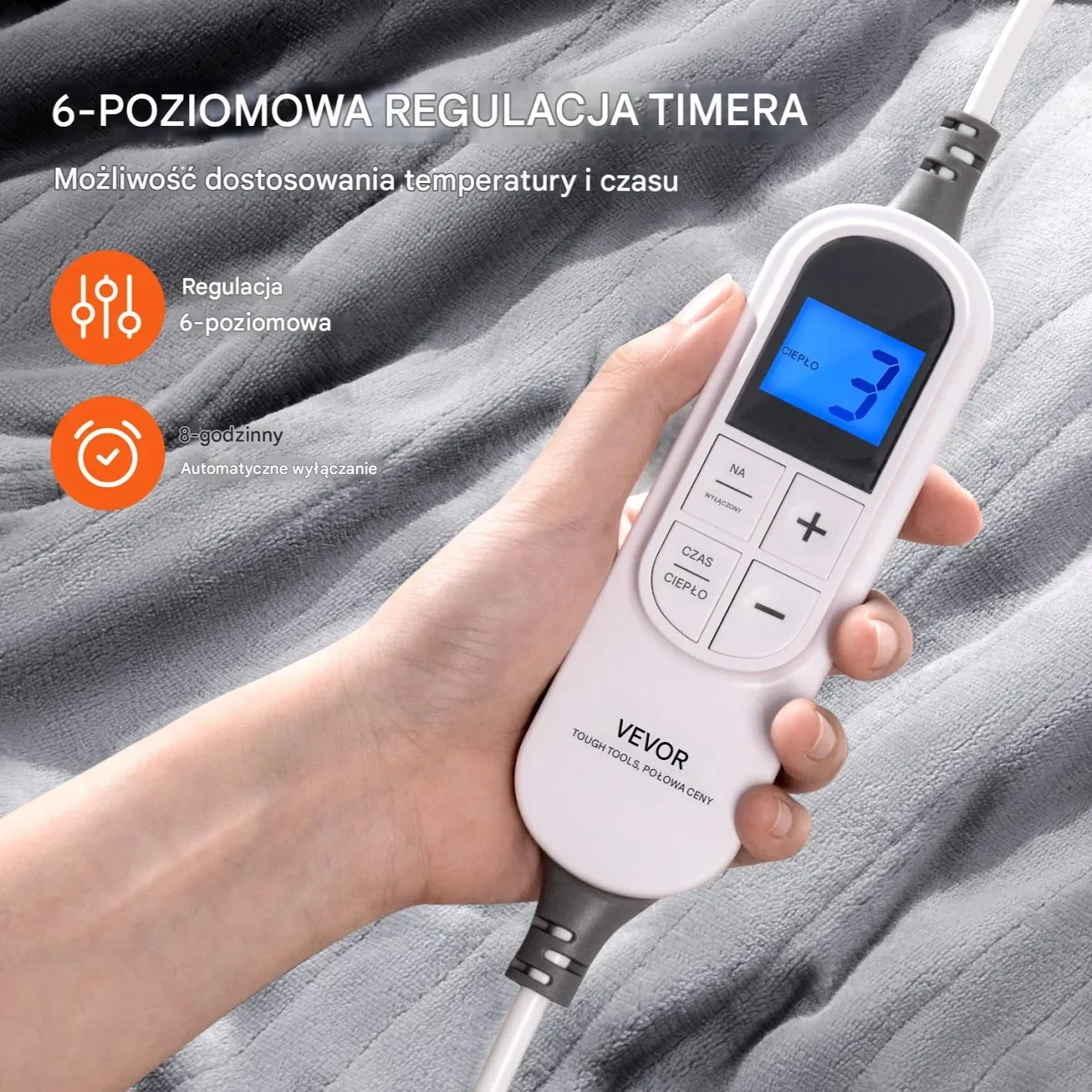 Podgrzewany Koc Narzuta 130 x 180 cm - obrazek 3