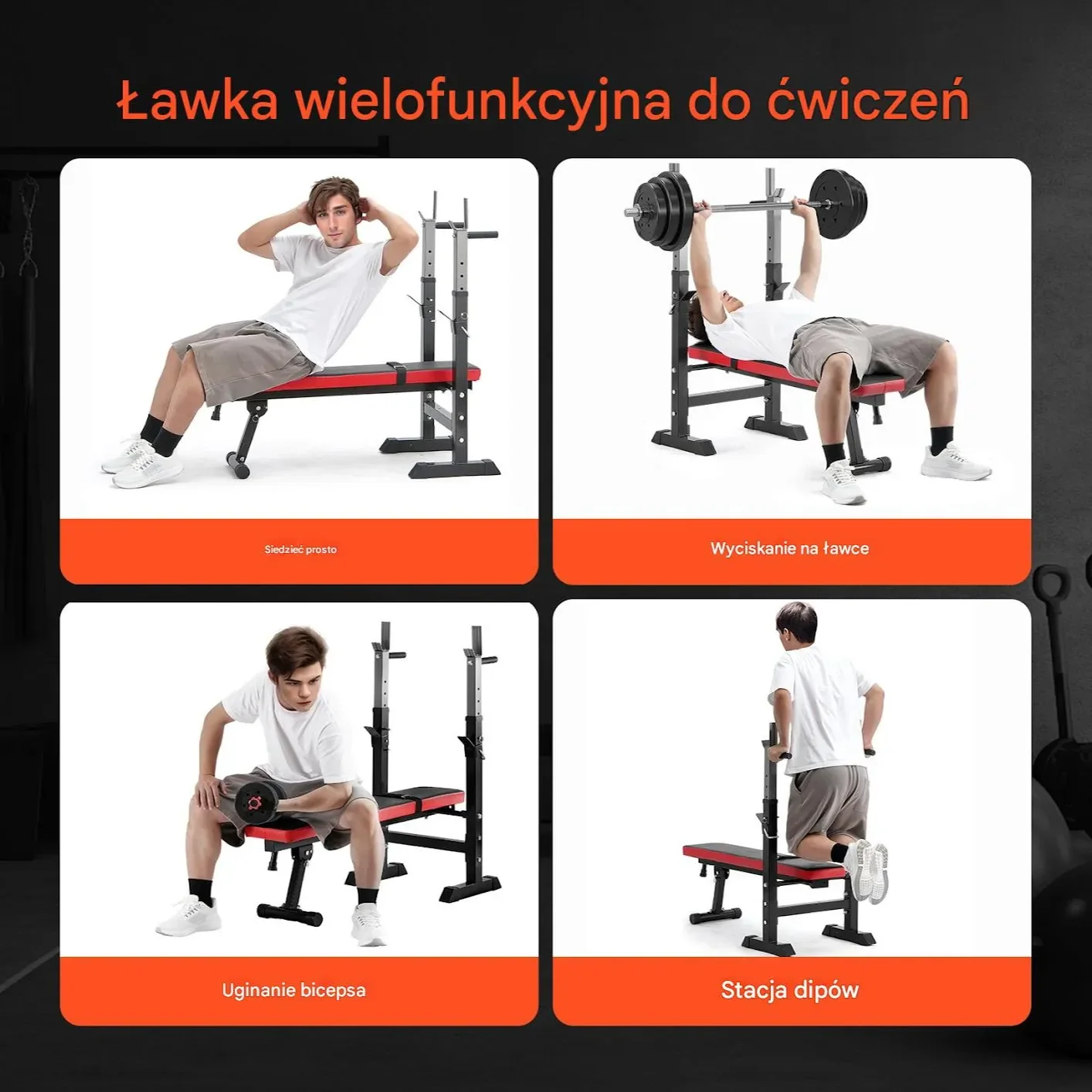 Ławka do ćwiczeń siłowych i inwersyjnych składana do domowego treningu - obrazek 2