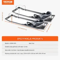 Nakolanniki betoniarskie 71x20 cm stalowe z paskami do wykańczania betonu