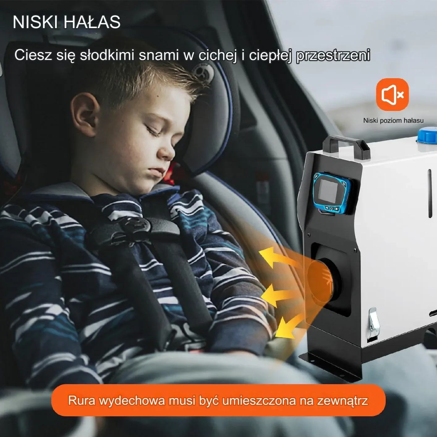 Nagrzewnica diesel 8kW postojowa samochodowa LCD podgrzewacz - obrazek 4