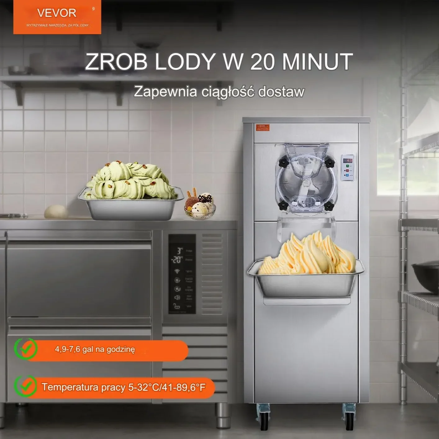 Maszyna do robienia lodów 18l/h - obrazek 6