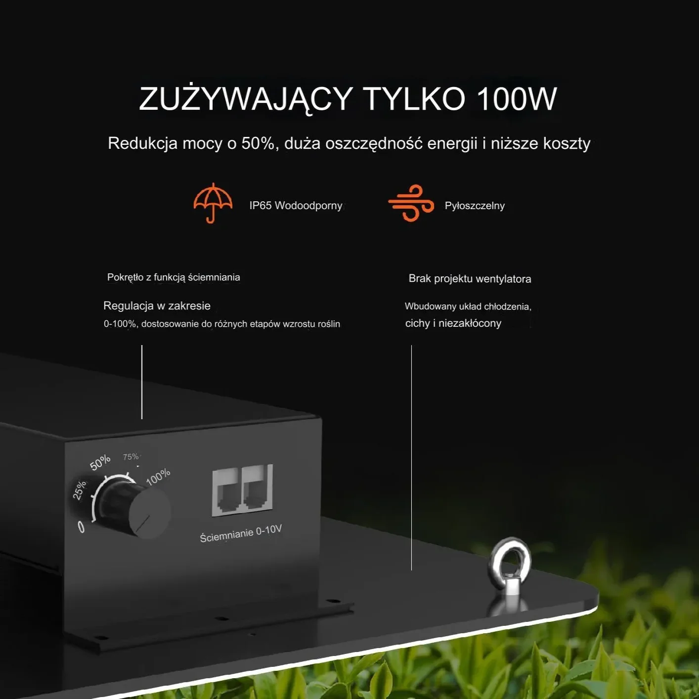 Lampa do wzrostu uprawy roślin panel led 300W - obrazek 5