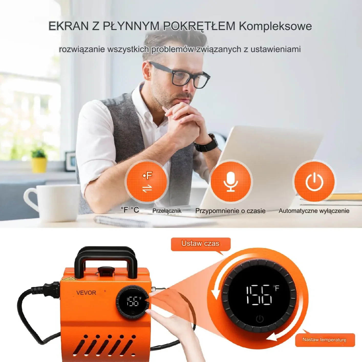 Prasa do sublimacji kubków 350W z rękawicami – komplet do druku 8,7cm - obrazek 11