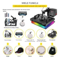 Prasa termiczna termotransferowa 6 w 1 38x30cm