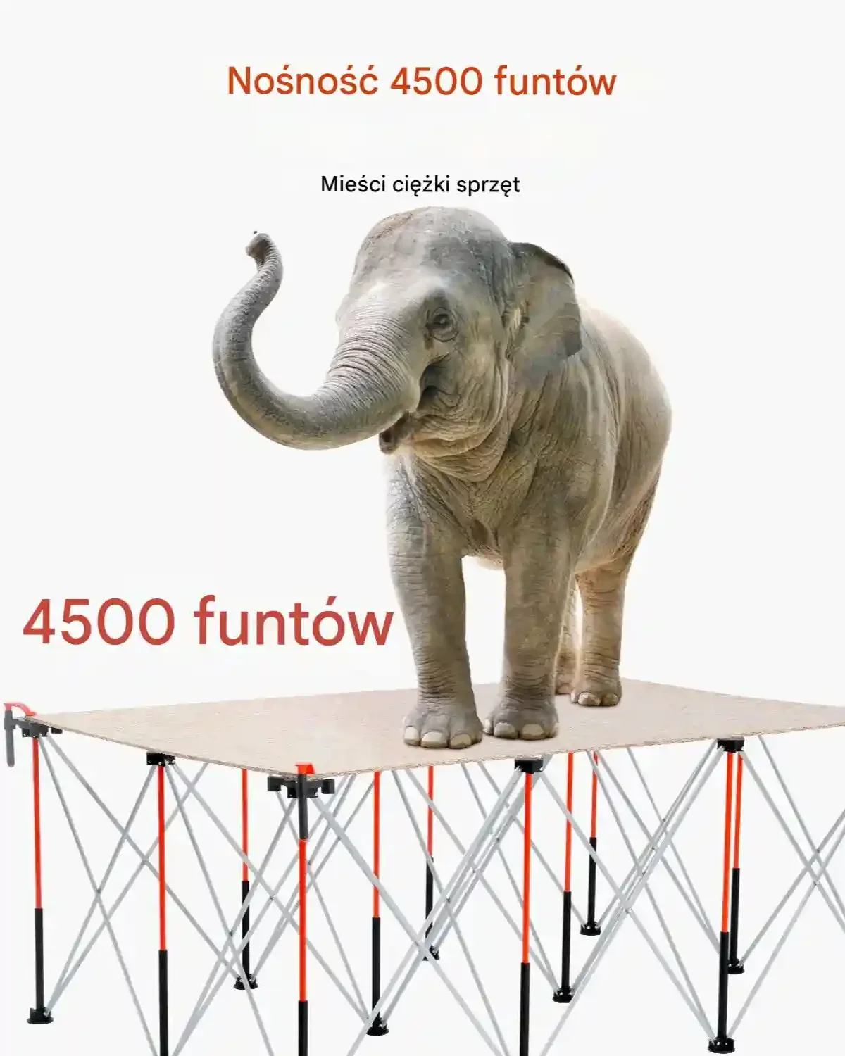 Stół warsztatowy składany 1865x1261 mm przenośny 2041 kg do garażu - obrazek 6