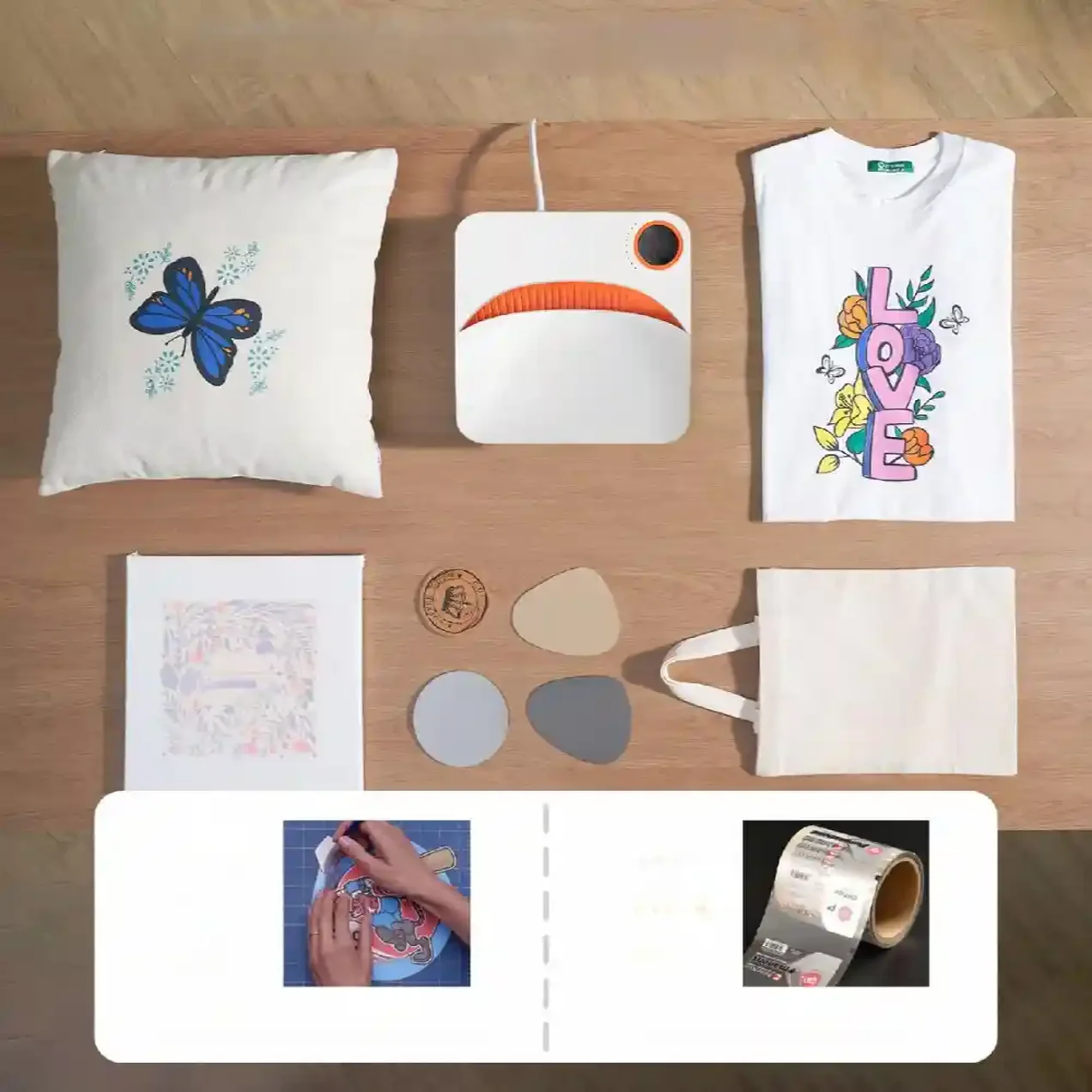 Prasa termotransferowa przenośna 2w1 22,8 x 22,8 cm - obrazek 2