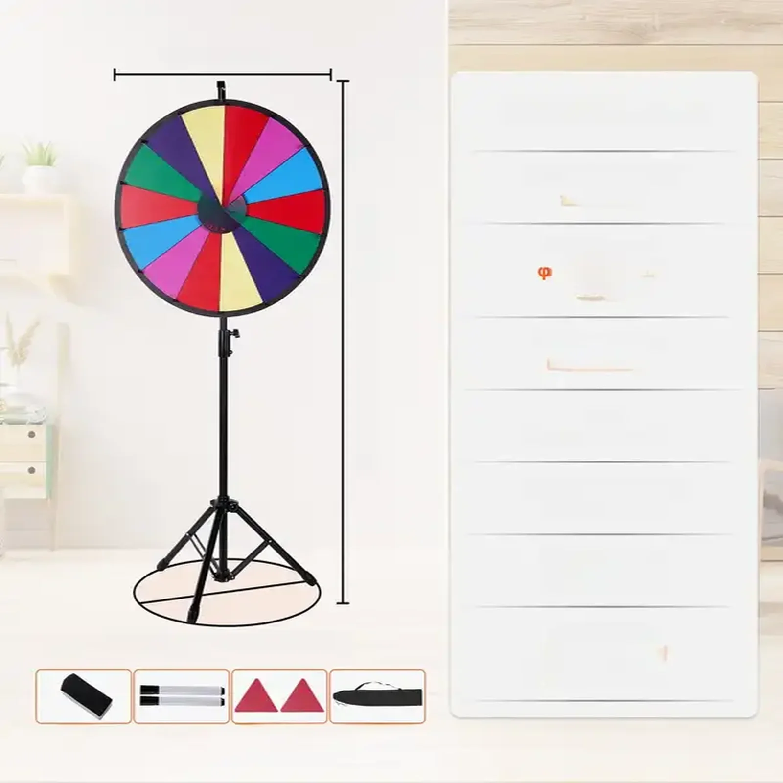 Koło fortuny do losowania nagród – tablica ścieralna gra imprezowa 60x153cm - obrazek 5