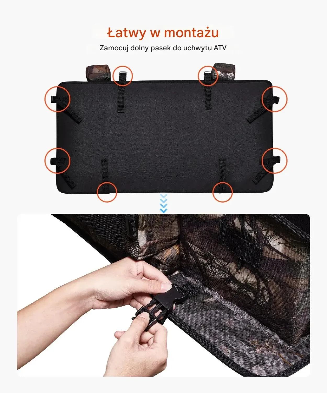 Torba bagażowa ATV tylna 68L z siedziskiem i uchwytem na butelkę - obrazek 5