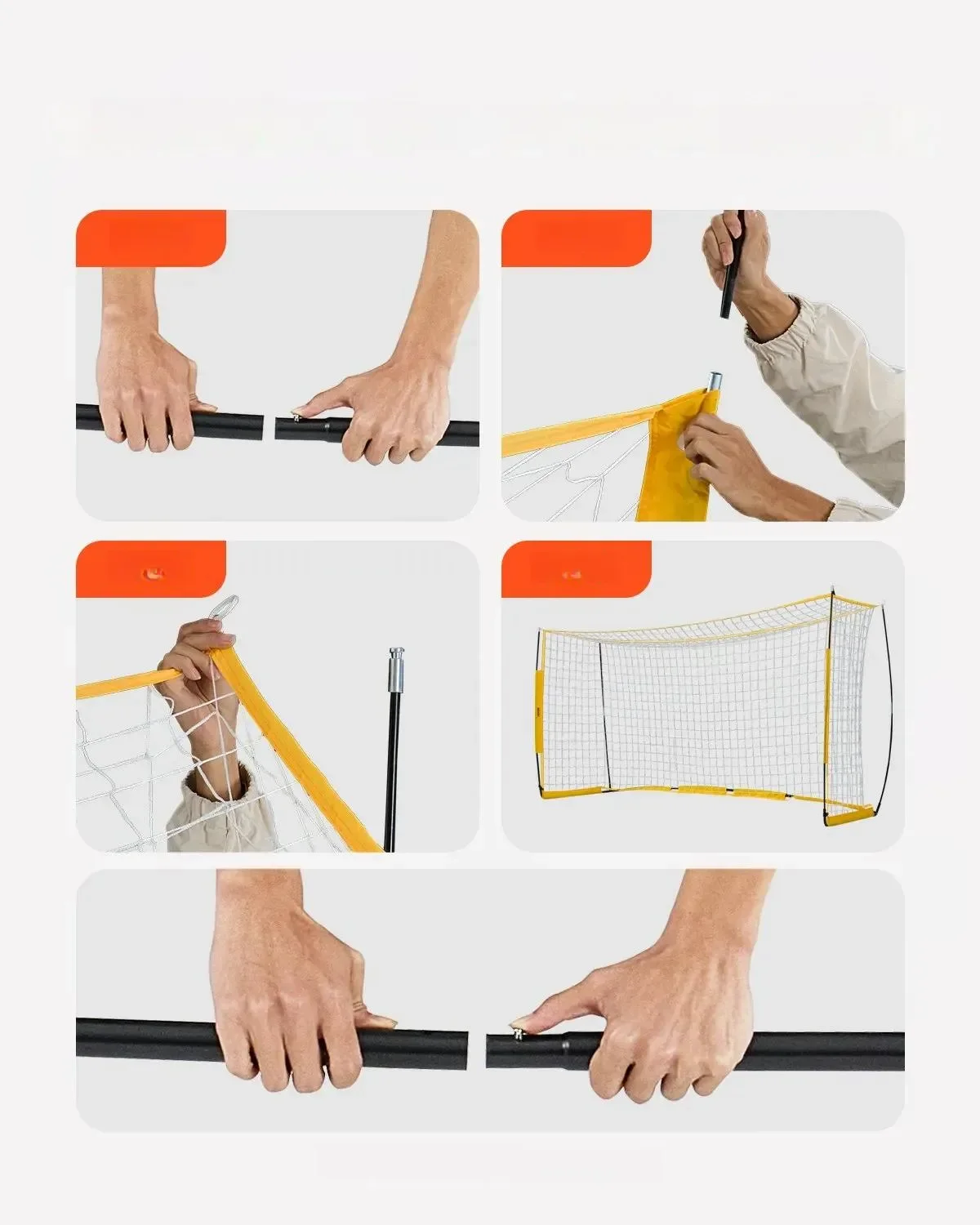 Bramka piłkarska 12x6ft składana z siatką torba trening ogród - obrazek 7