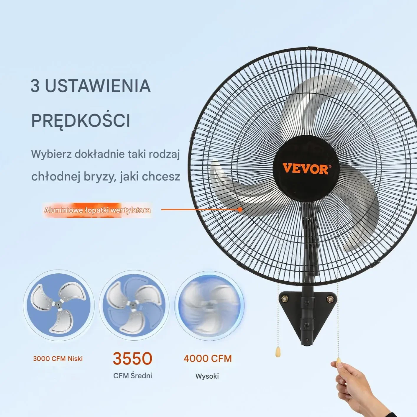 Wentylator Ścienny 44,5 cm - obrazek 2