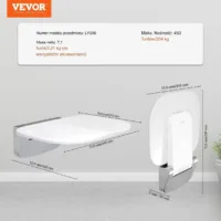 Składane Siedzisko Prysznicowe – Montaż ścienny Udźwig 450 kg