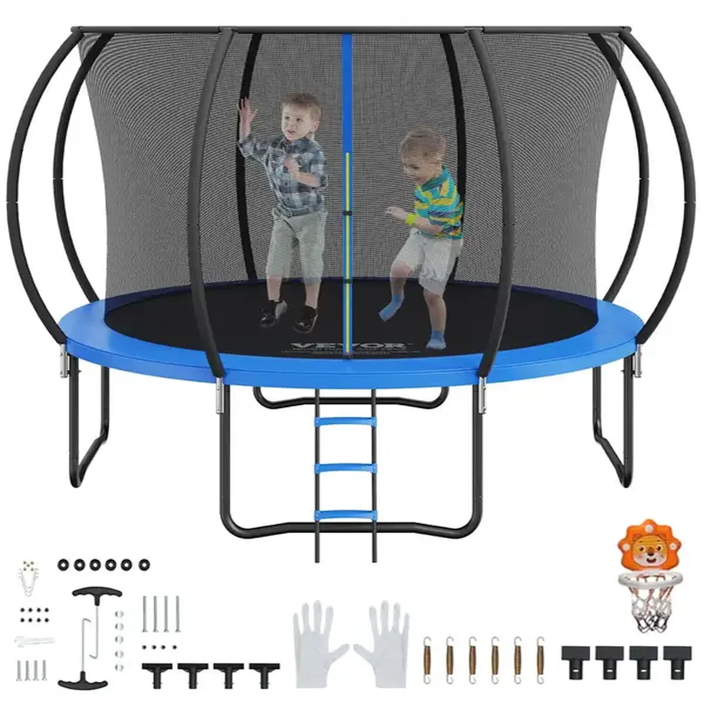 Trampolina ogrodowa z siatką wewnętrzną dla dzieci 442 cm - obrazek 2