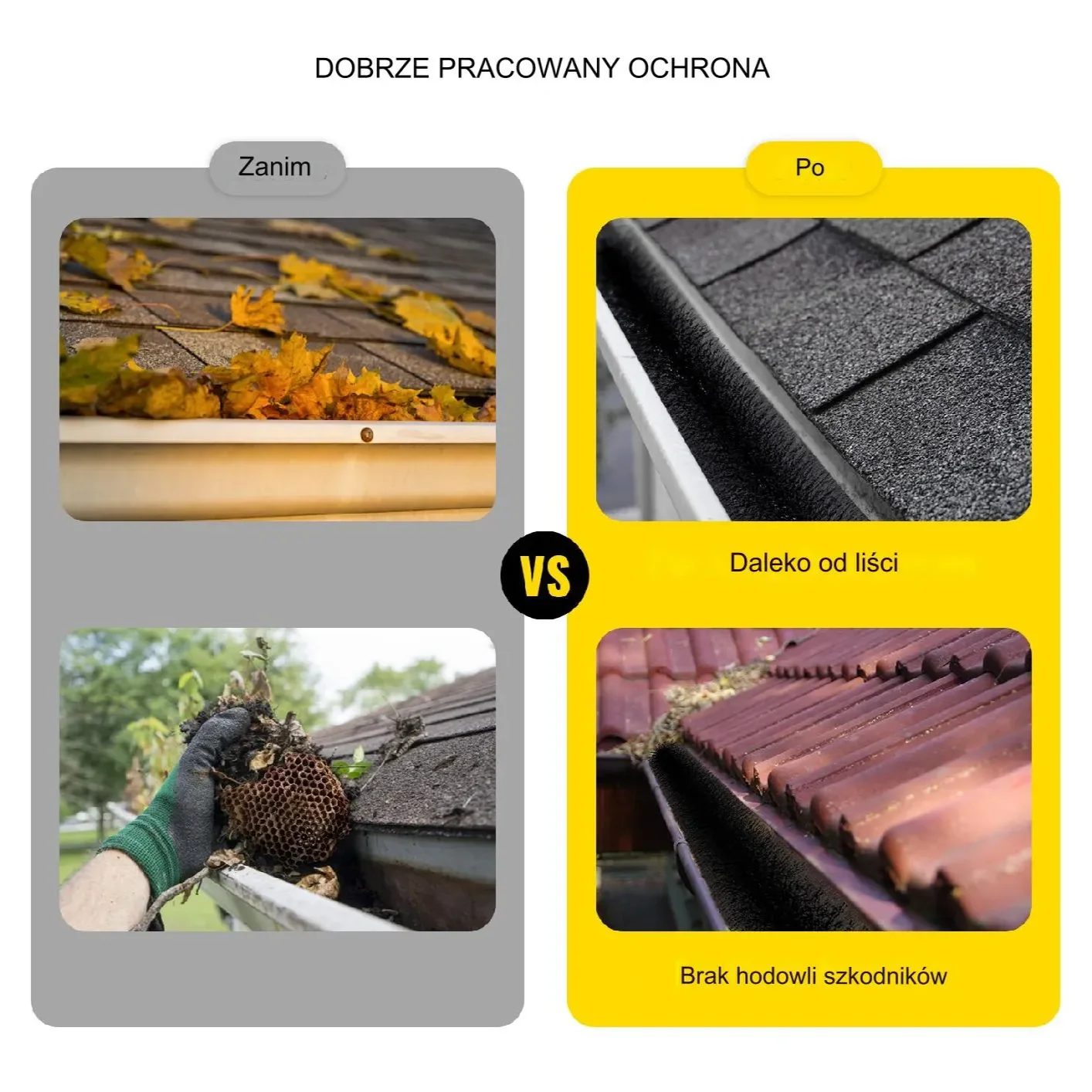 Szczotka do rynien 9m x 11cm śred. – druciana osłona przed liśćmi - obrazek 3