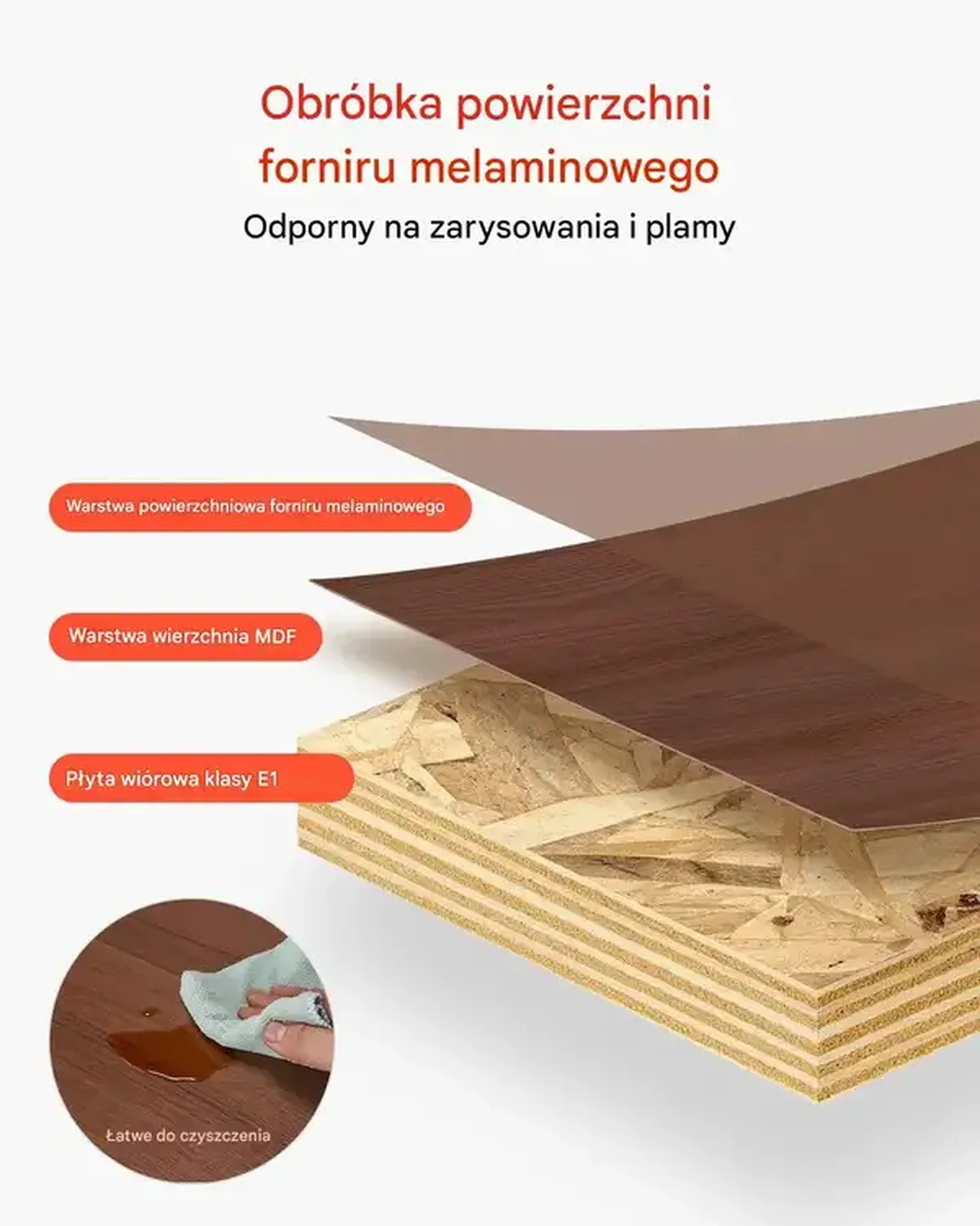 Wisząca szafka RTV 60" 2 poziomy regulowana półka przesuwane drzwi orzech - obrazek 6