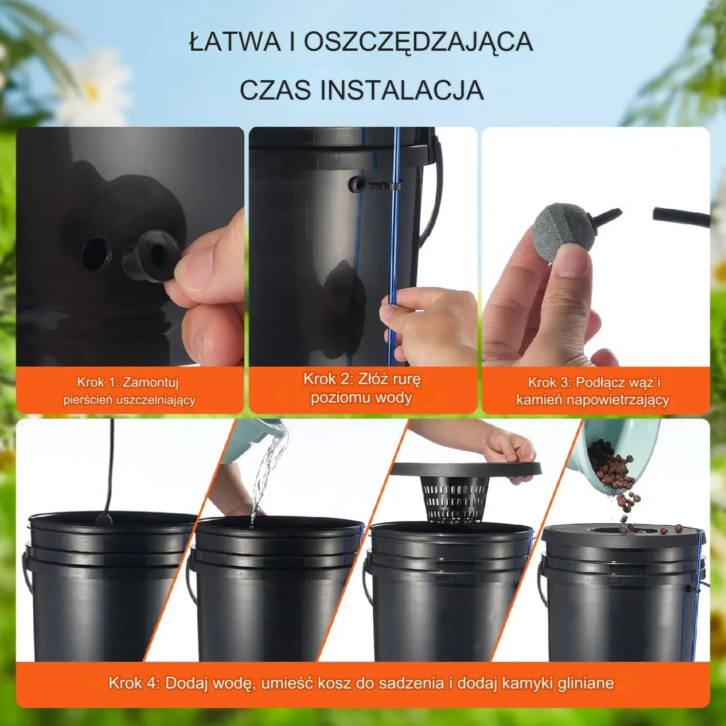 System do Uprawy Hydroponicznej Osiem Doniczek - obrazek 3