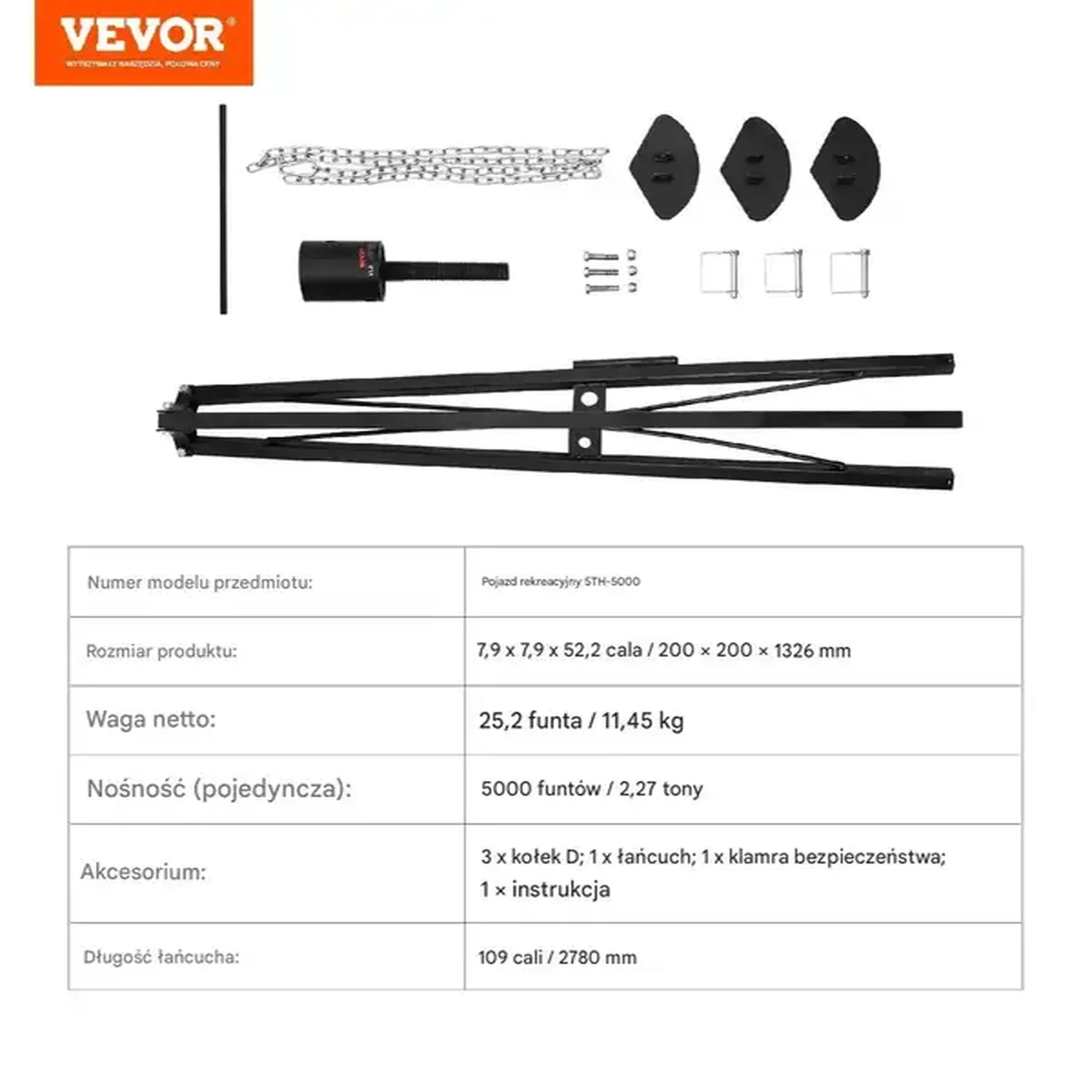 Stopa podpora podkładka do przyczepy kempingowej kampera do 2267 kg - obrazek 3