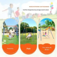 Huśtawka bocianie gniazdo ze stelażem dla dzieci