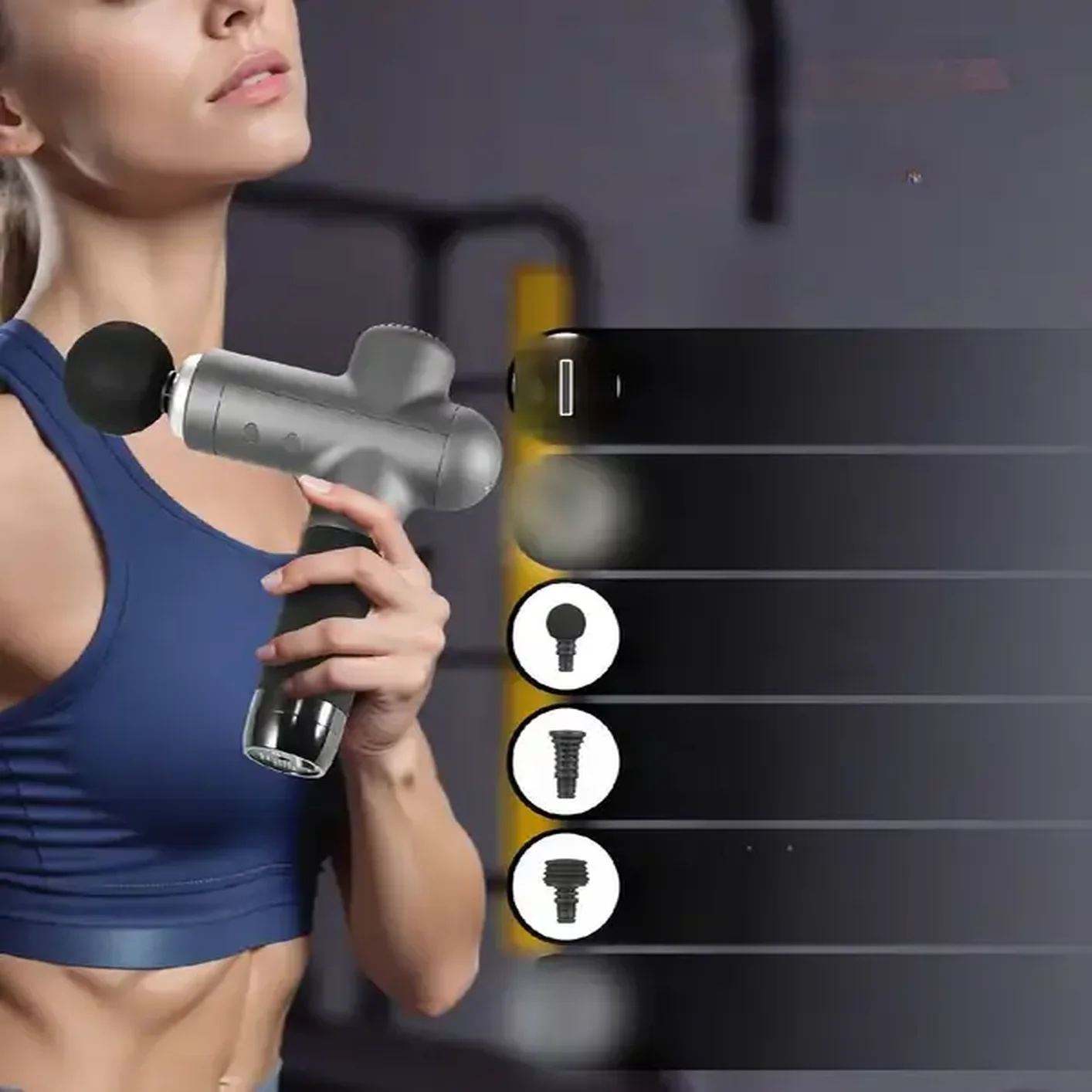 Masażer pistoletowy 24V, 3300 obrotów – do ciała, pleców i stóp - obrazek 3