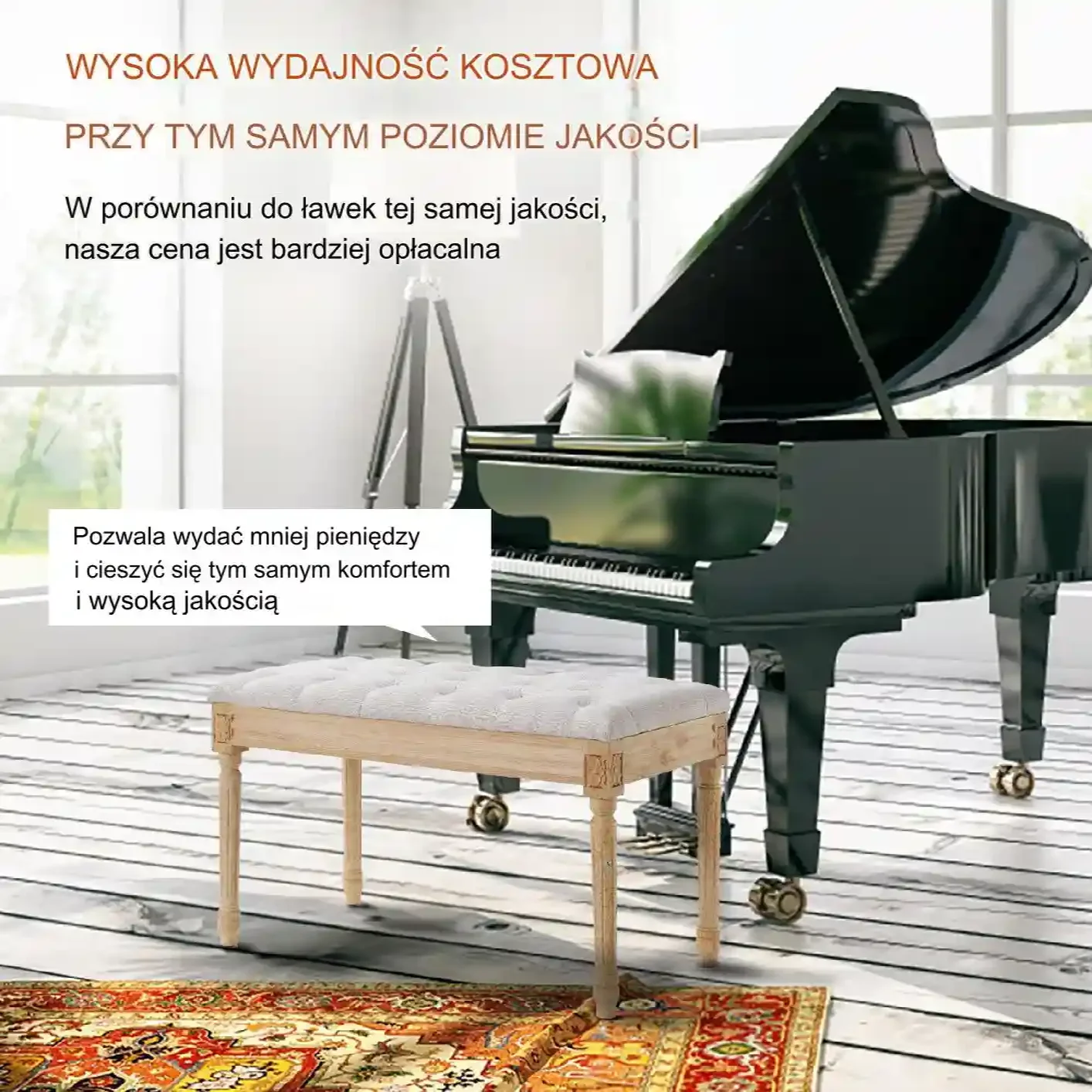 Siedzisko ławka szafka przedpokój tapicerowana pufa do przedpokoju ławeczka - obrazek 4