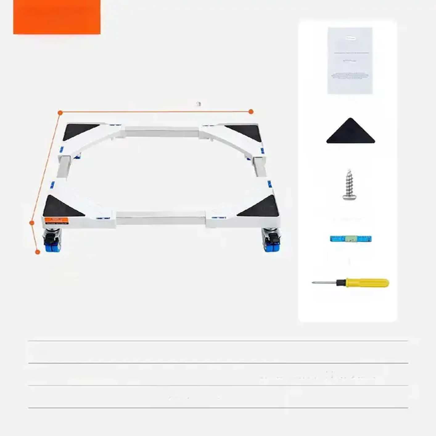 Podstawa pod pralkę suszarkę AGD teleskopowa z kółkami 381-615 mm - obrazek 4