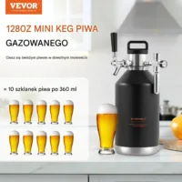 Mini keg beczka 4L z kranem CO2 stal 304 kran domowe piwo lane