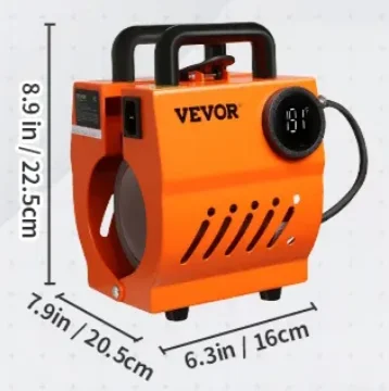 Prasa do sublimacji kubków 350W z rękawicami – komplet do druku 8,7cm - obrazek 2