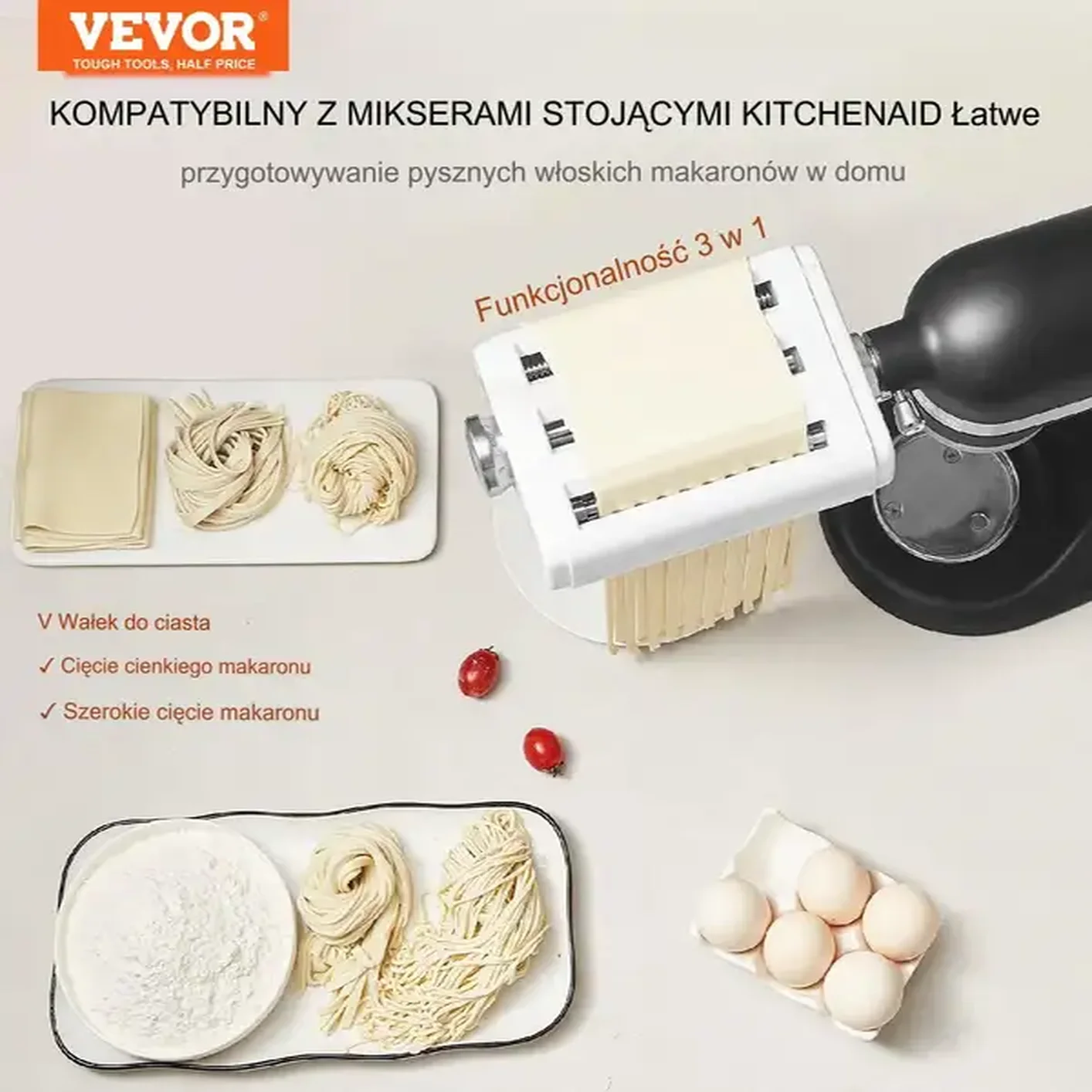 Maszynka do Makaronu Ciasta Pierogów Lasagne Ravioli - obrazek 3