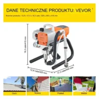 Agregat Malarski 600W Pistolet + Wąż + Przedłużka