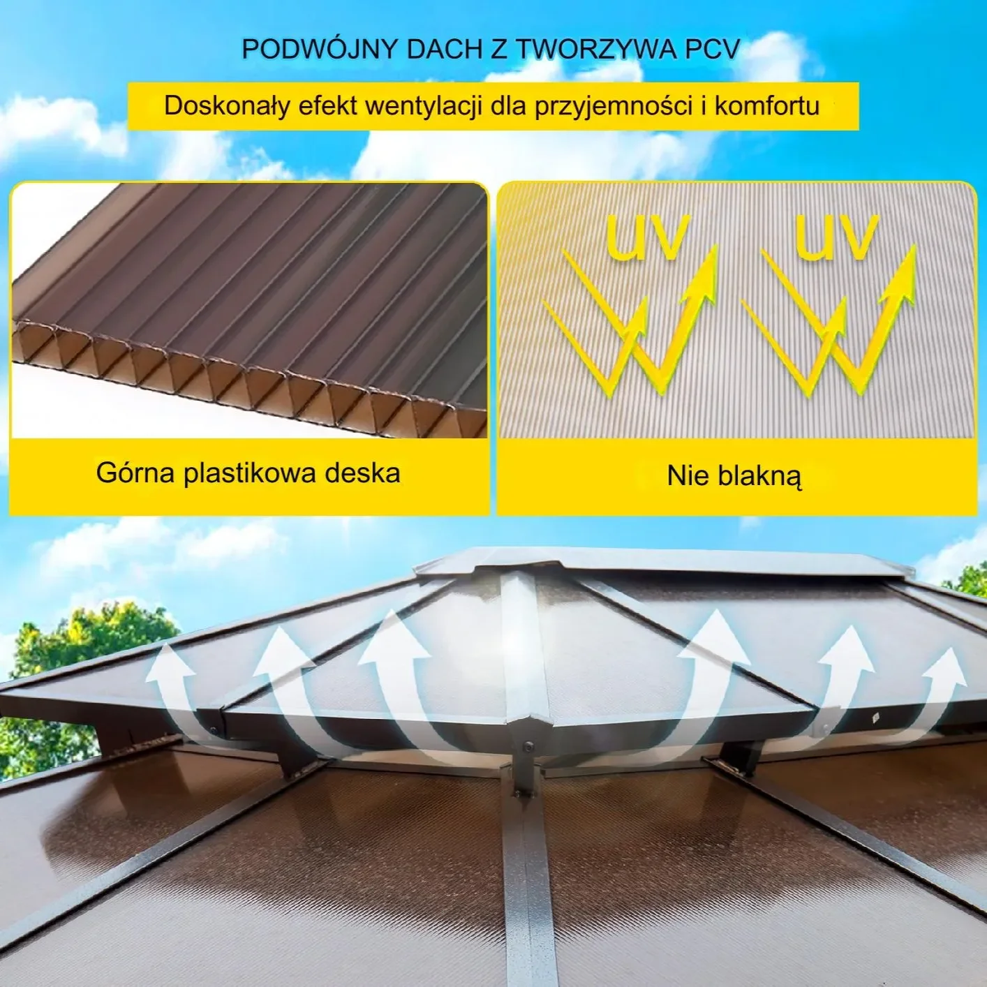 Altana pergola tarasowa ogrodowa 3 x 3,6 x 2,75 m - obrazek 2