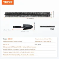 Szczotka do rynien czyścik kolce 2438x11cm 40szt – osłona do liści