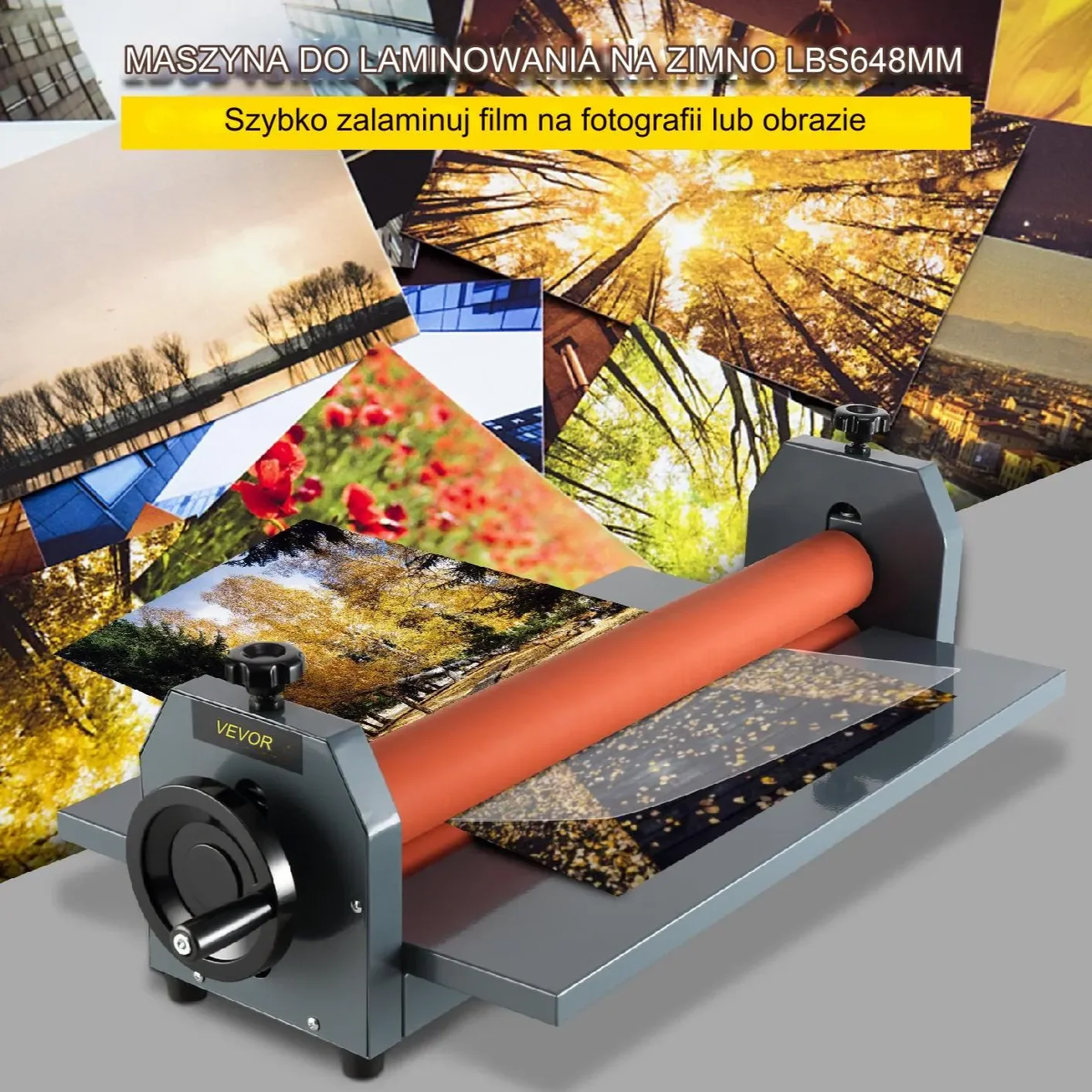 Laminator ręczny 1000mm cold roll do folii zdjęć plakatów reklamy - obrazek 5