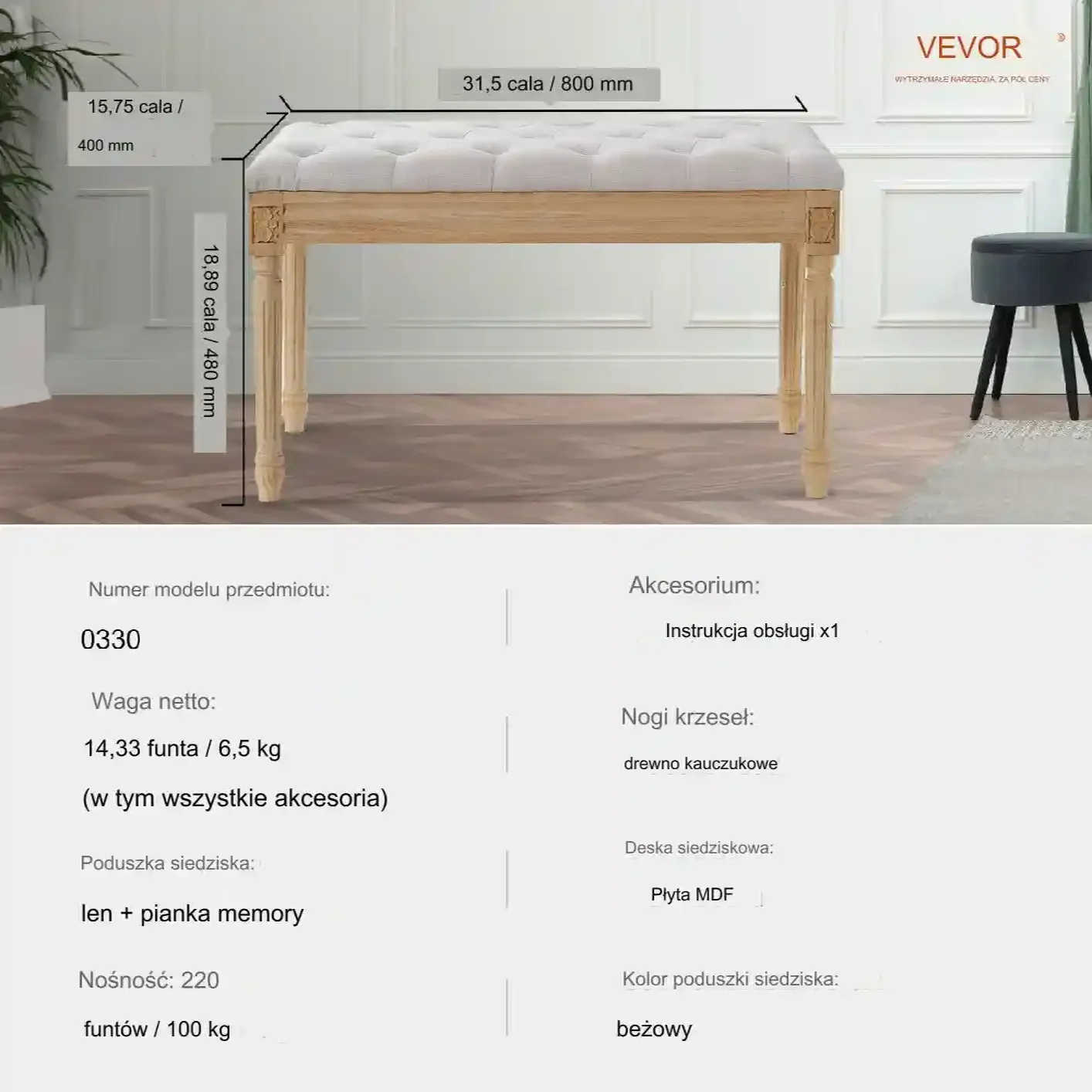 Siedzisko ławka szafka przedpokój tapicerowana pufa do przedpokoju ławeczka - obrazek 5