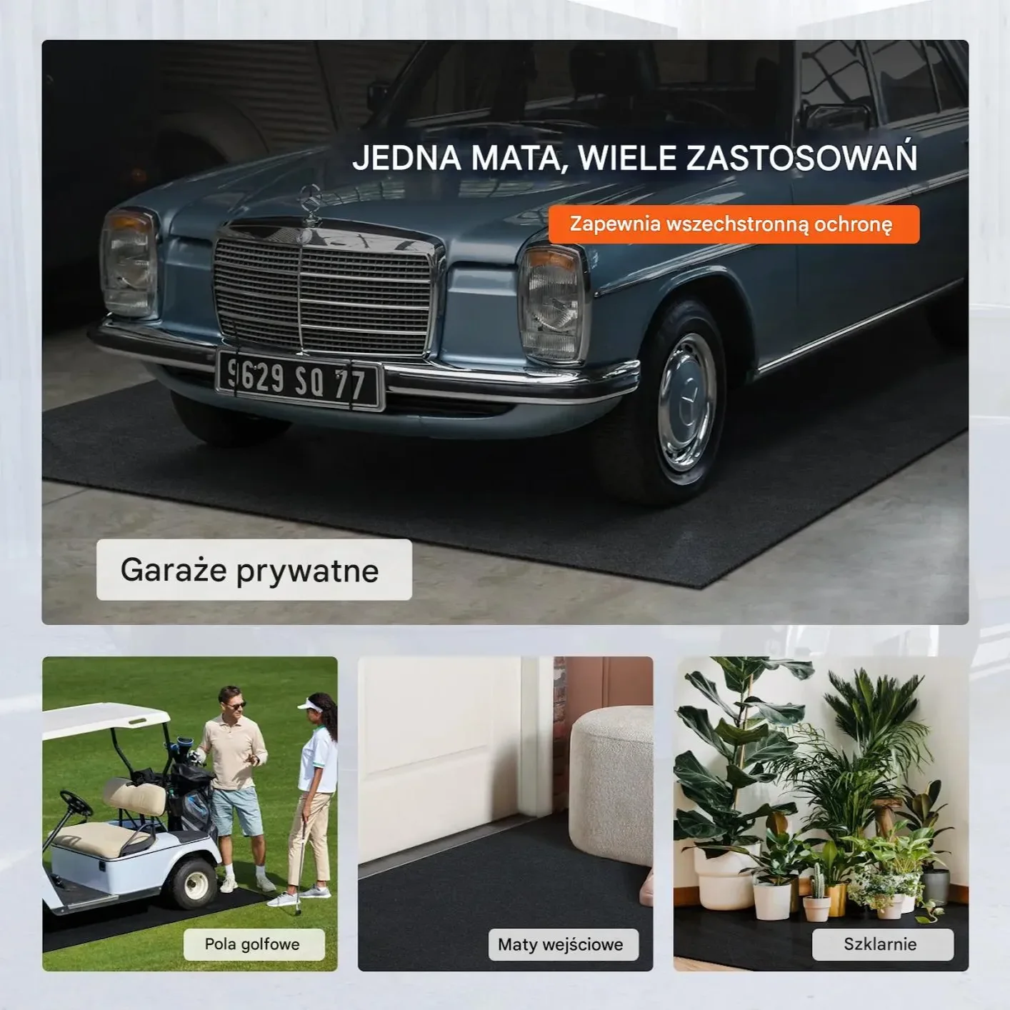Mata garażowa 2.68x6.7m wodoodporna nieślizgowa do ochrony podłogi TPE olej - obrazek 2