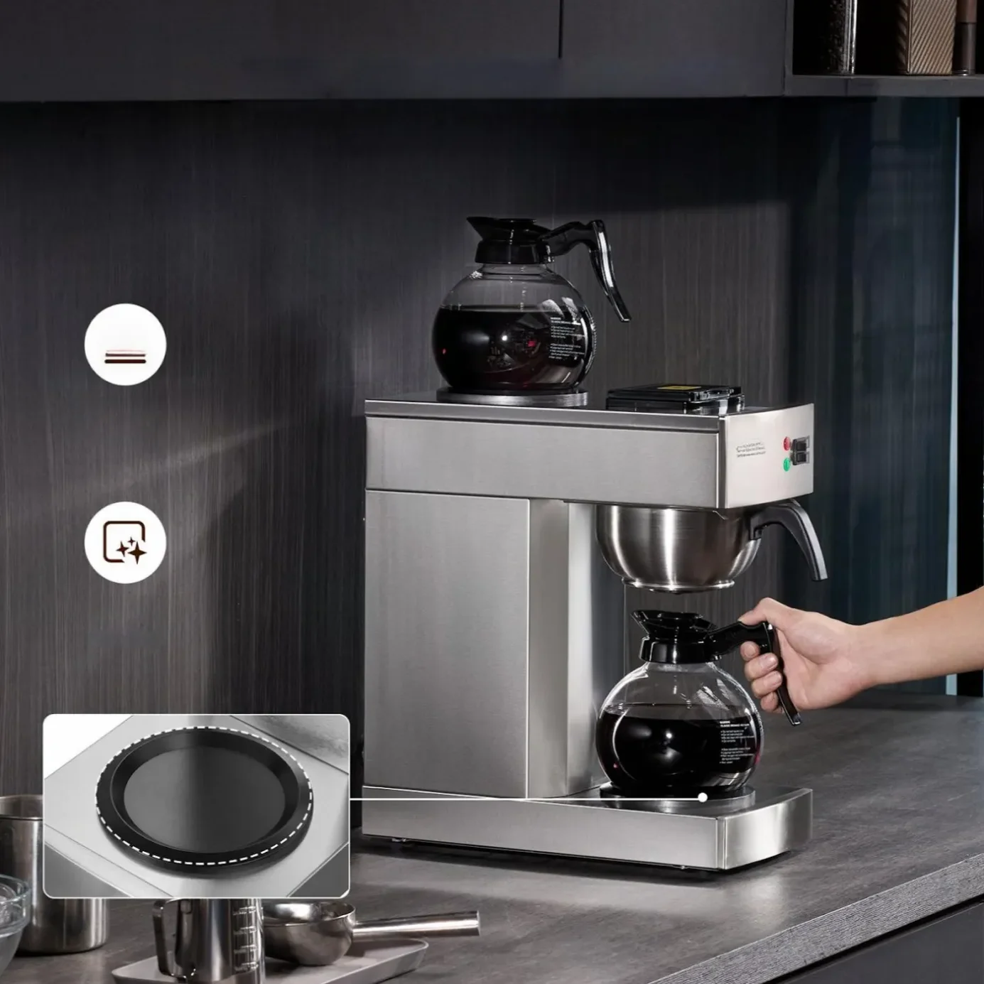 Ekspres Przelewowy do Gastronomii – 2 Podgrzewacze - obrazek 2